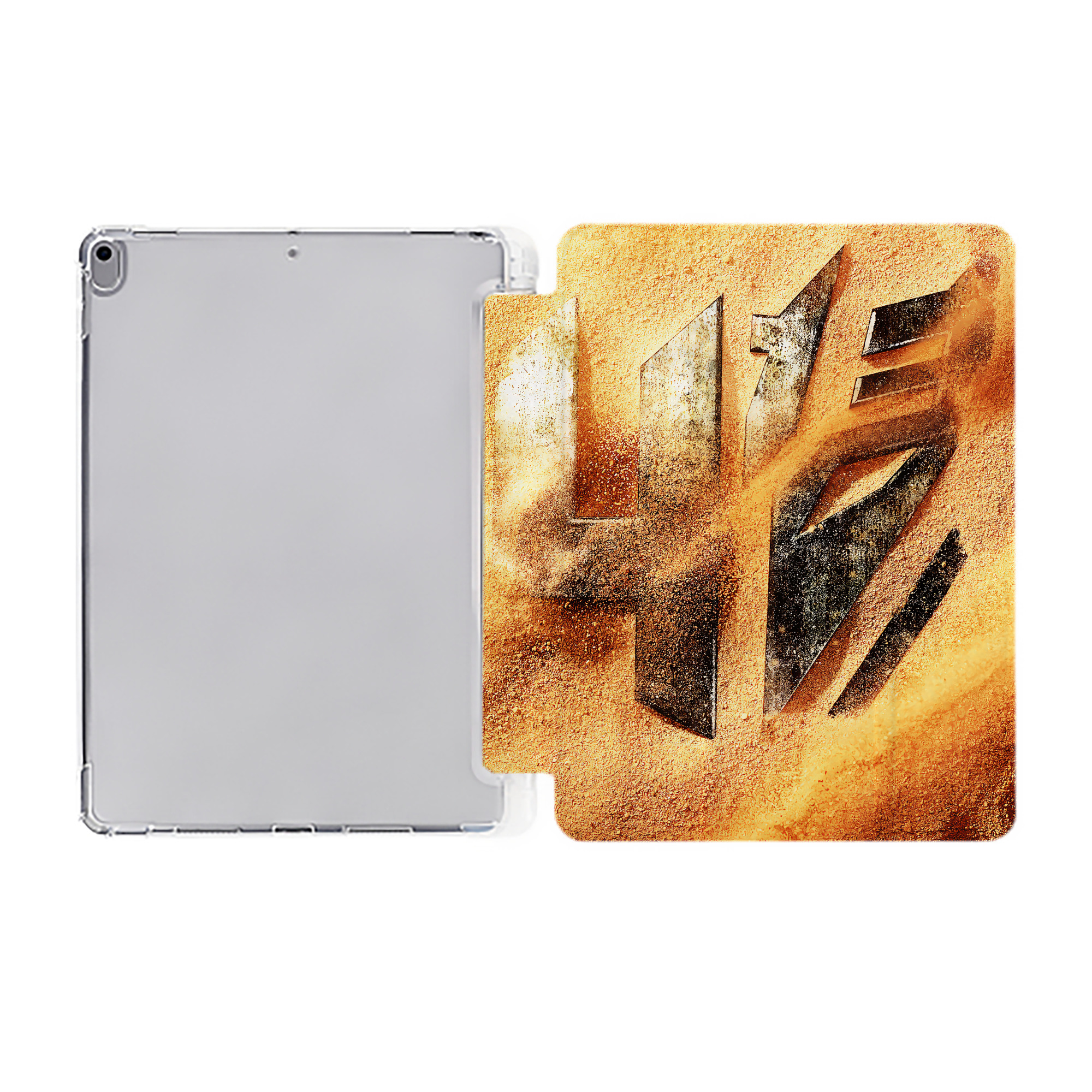 （画像用） Transformers トランスフォーマー IPad ケース ペン収納付き 三つ折りスタンド PUレザー×シリコン 対応機種9.5/10.5/10.9インチ